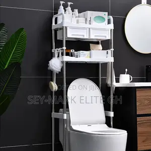 2 Tier Toilet Rack With Drawers