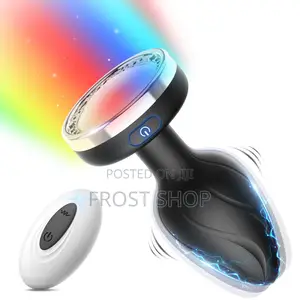 Anal Vibrating Butt Plug With Flashing Light Base