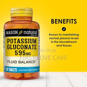 Mason Natural Potassium Gluconate 595mg