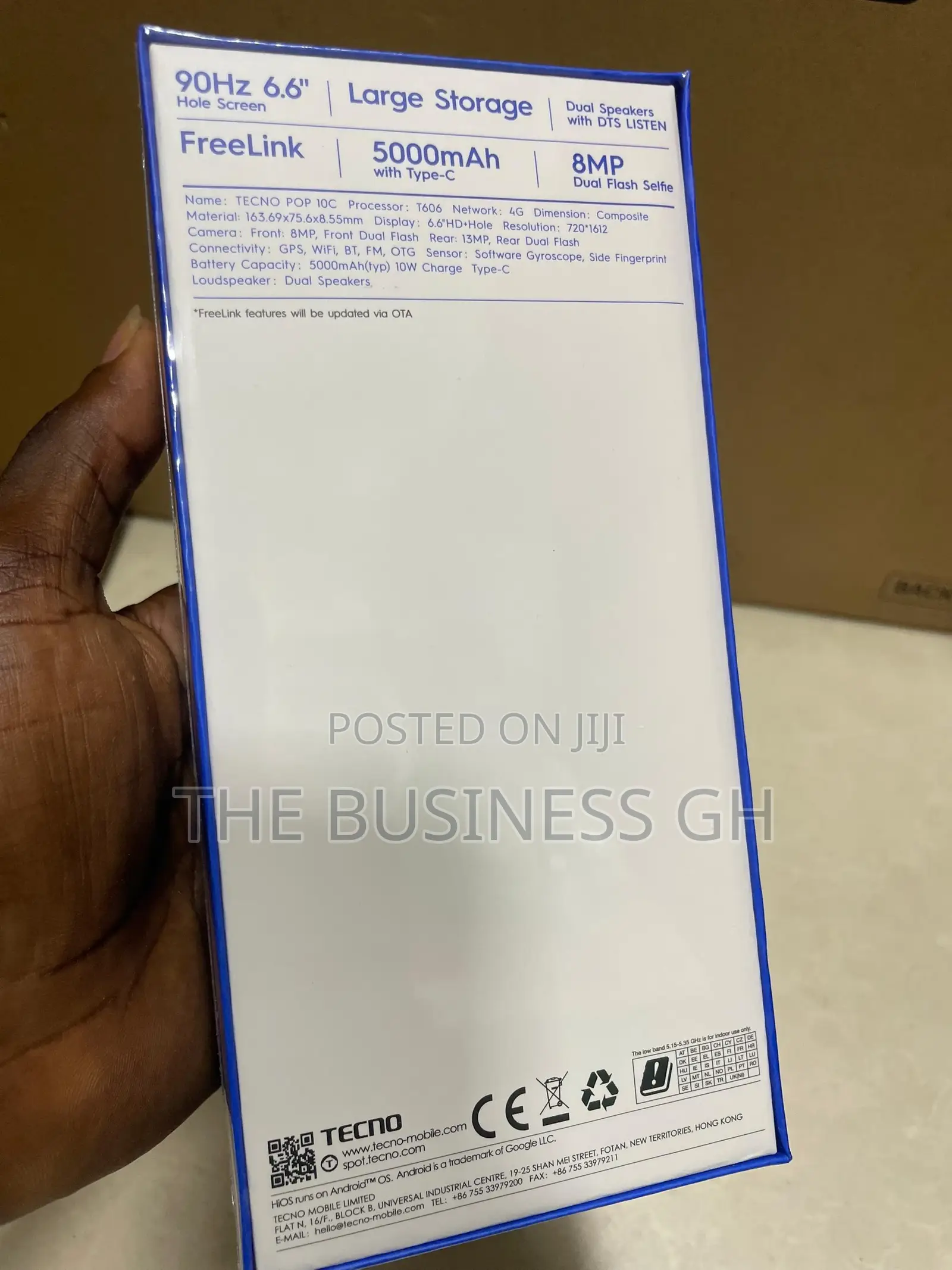 New Tecno Pop 10C 64 GB Black
