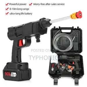Pressure Gun for Car Wash. 96v Battery Capacity