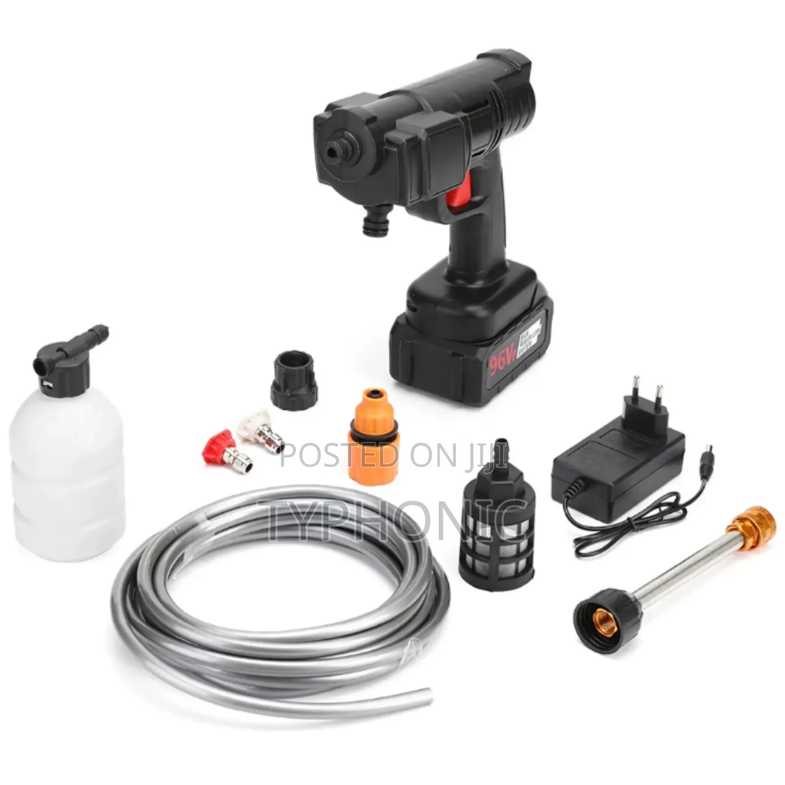 Pressure Gun for Car Wash. 96v Battery Capacity