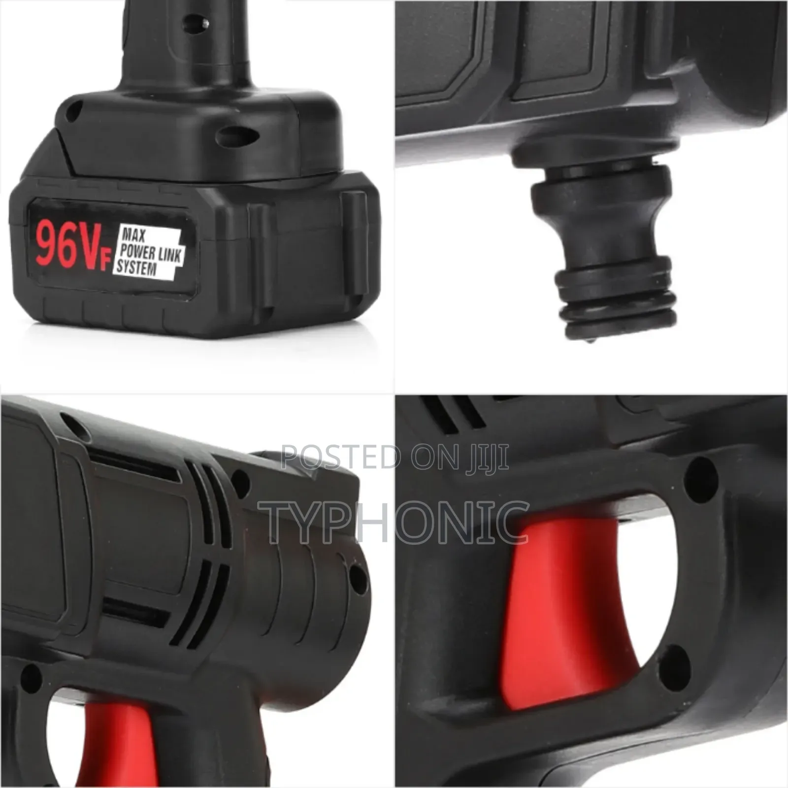Pressure Gun for Car Wash. 96v Battery Capacity