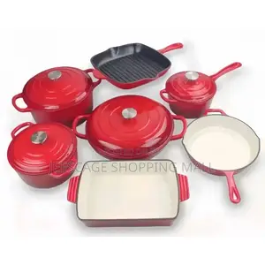 7-Piece Enameled Cast Iron Cookware Set