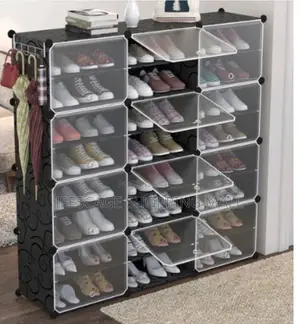 Multi Organizing Wardrobe Modular Rack With Translucent Doors