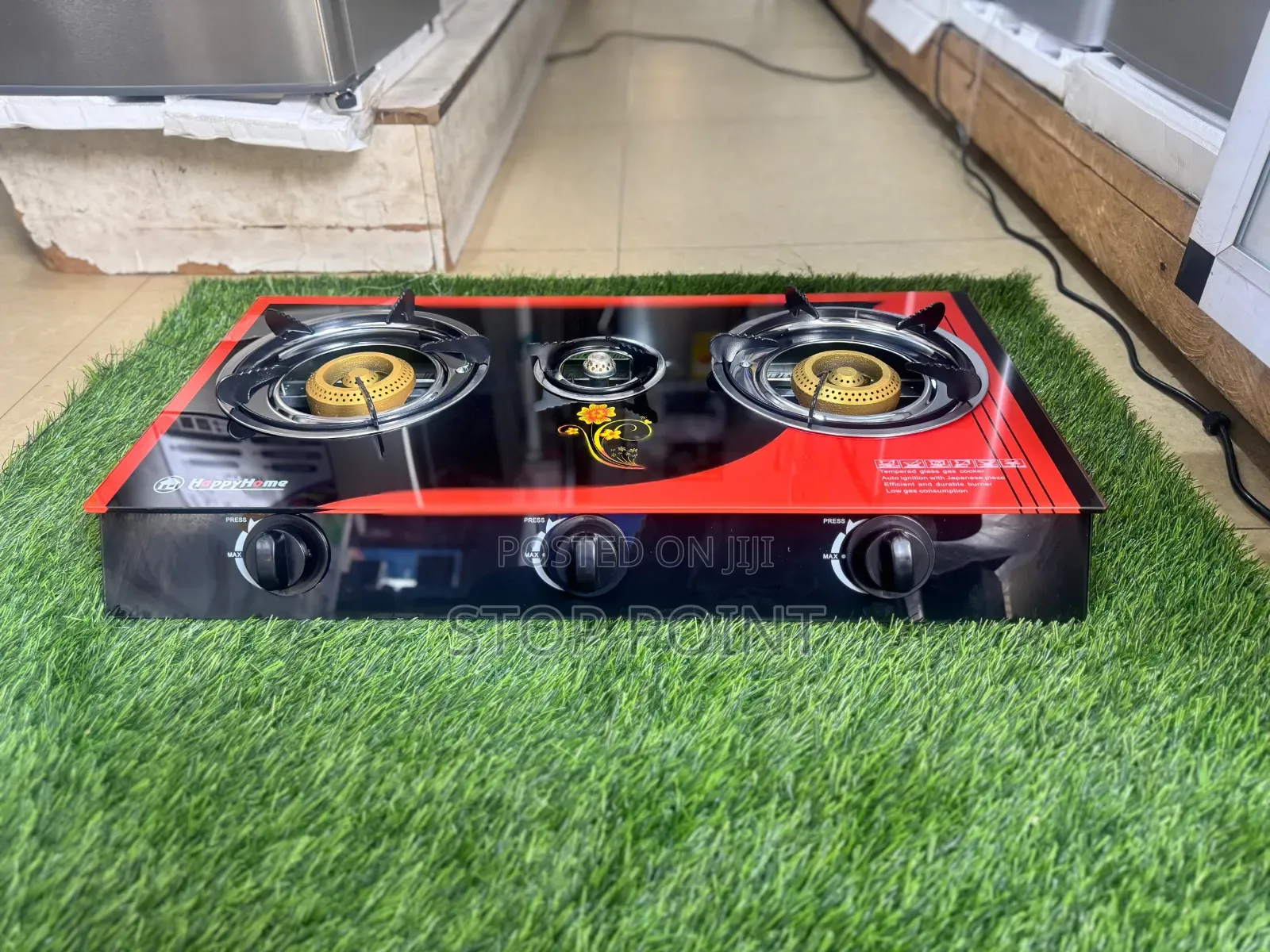 Quality Glass Top 3 Burner Gas Cooker