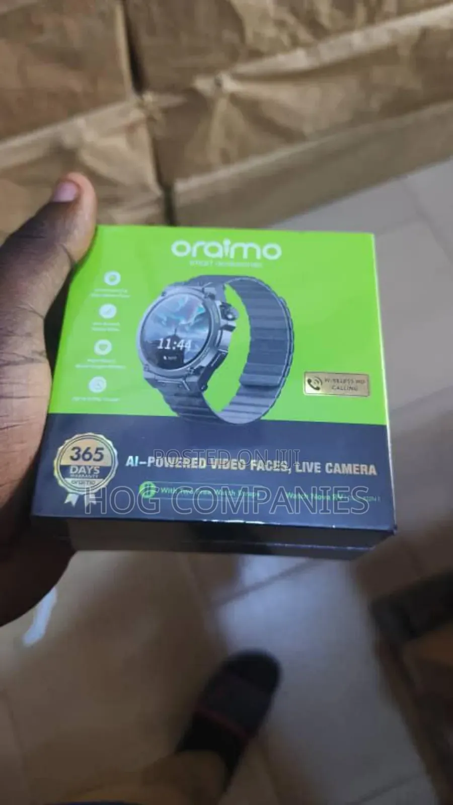 Oraimo Watch Nova Rv 1.39" Hd Video Smart Watch- Fast Delivery in 2hrs
