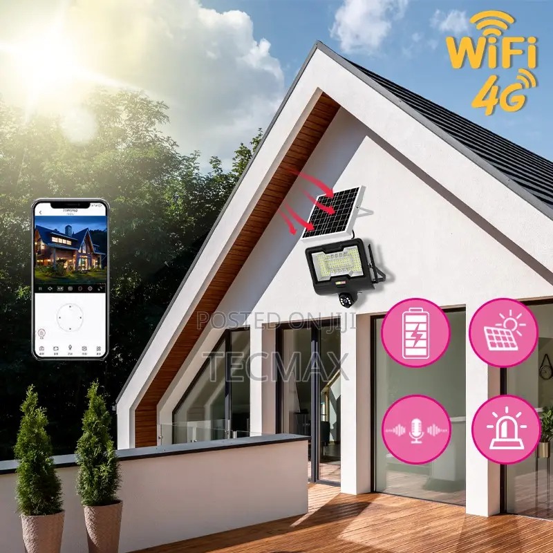 Flood Light 4g Solar Security Camera-600w