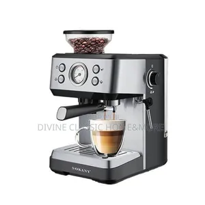 Sokany Espresso Coffee Machine 4 in 1 - 1400 Watt, 20 Bar, 1.6 Liter