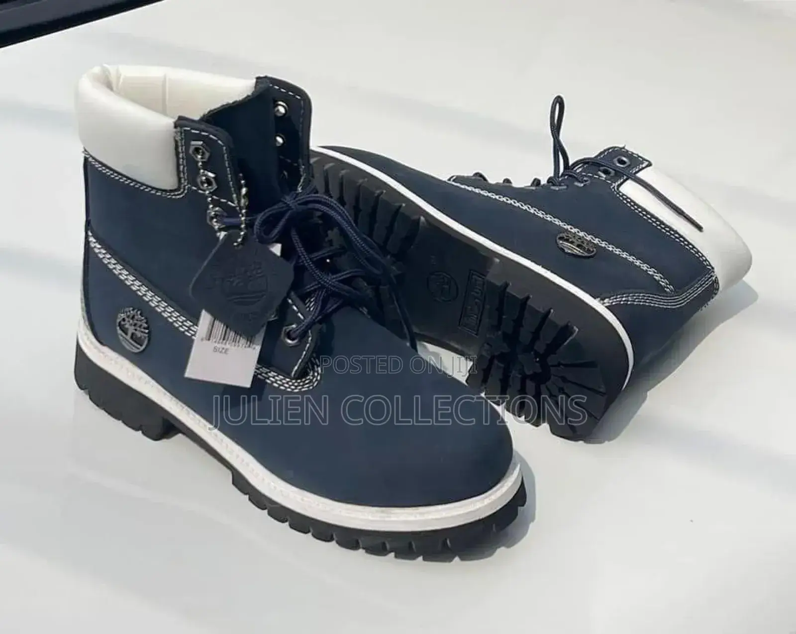 Timberland Boots Waterproof Midnight Blue Black N White