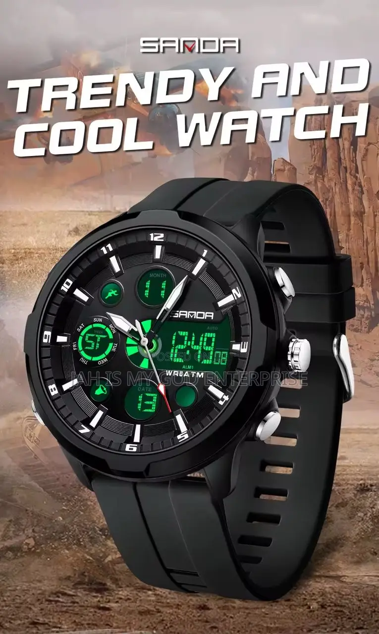 Sanda Sports Military Led Dual Display Digital Waterproof Quartz Watch