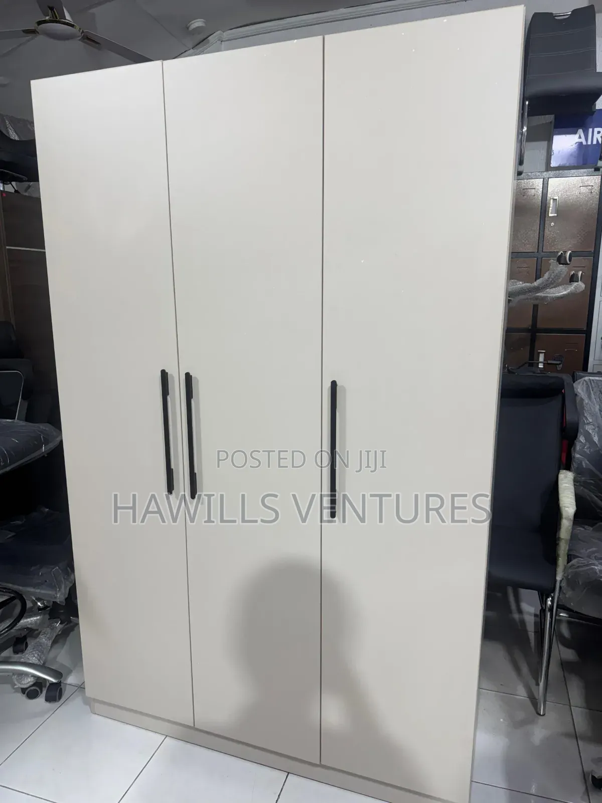 Three - Door Wardrobe With Shelving