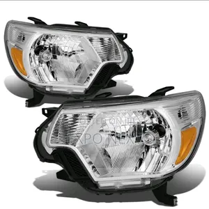 2012-2015 Toyota Tacoma Halogen Chrome Headlight Pair