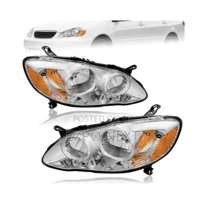 Headlights Pair For 2003-2008 Toyota Corolla Chrome