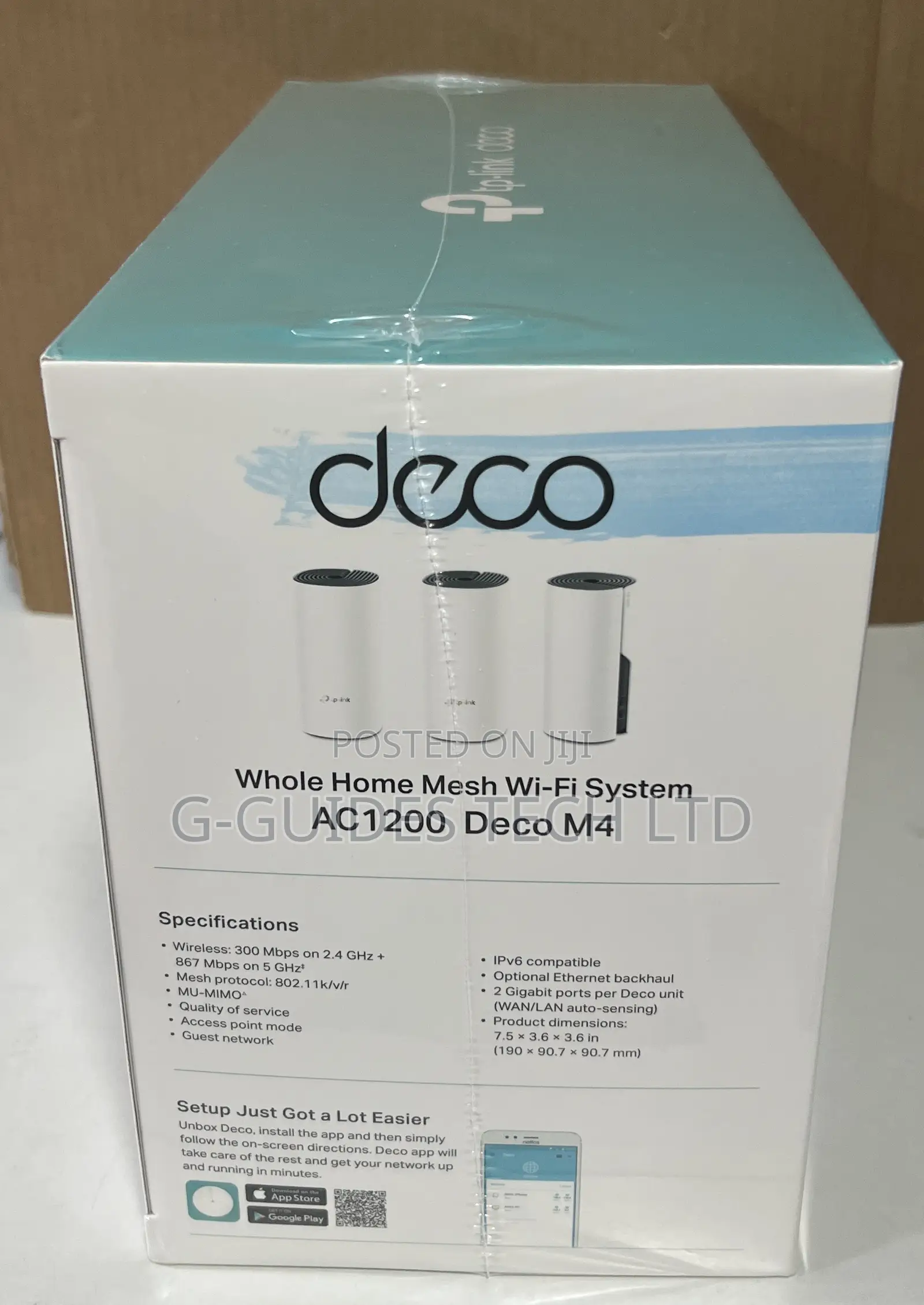 TP-Link Deco M4 Ac1200 Whole Home Mesh Wi-Fi System 3-Pack