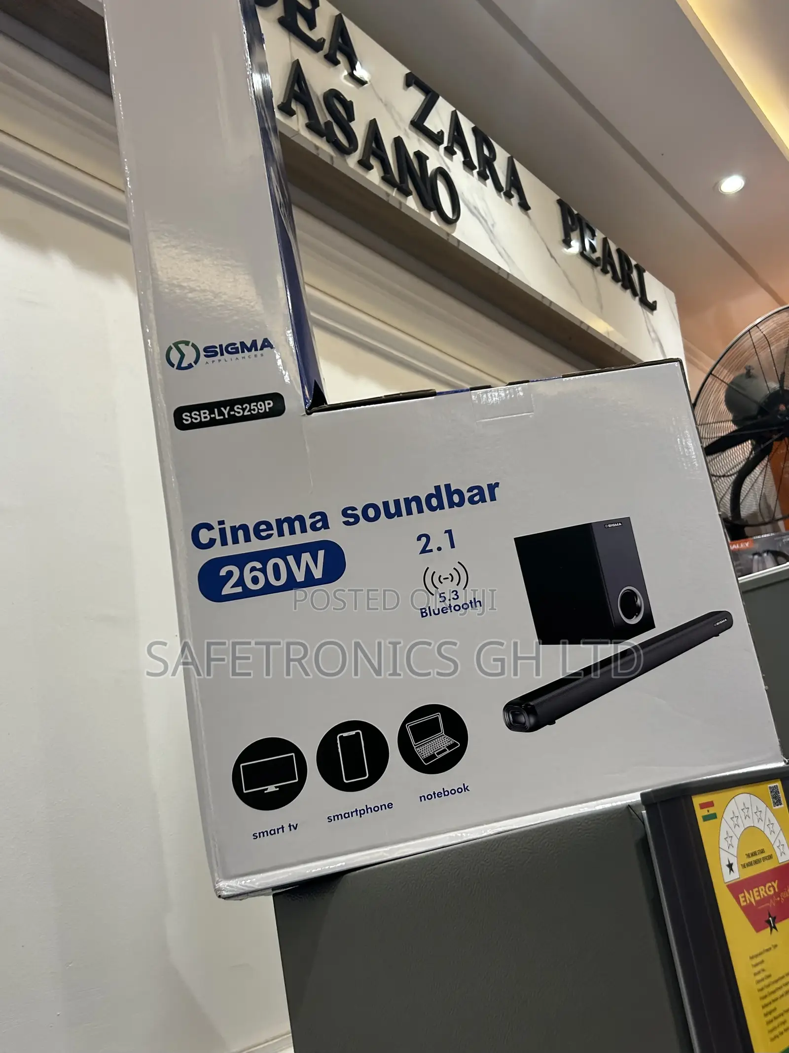 Neatly Sealed Sigma Bluetooth Soundbar 260w SSB-Ly-S259p Wireless