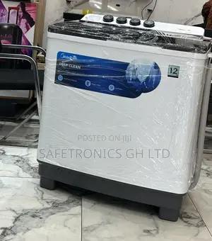 Get Exclusive 12kg Topload Midea Twintub Topload Semiautomatic Washer