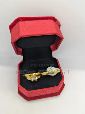 3 Piece Wedding Rings Square Shaped Stones (Swipe)