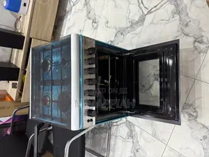 Eldo Gas Cooker 4 Burner 60x60cm Silver Oven Grill Rotisserie