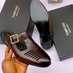 Cross Side Buckled Half Shoe