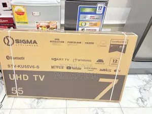 Sigma 55 Inch Uhd Smart Android Digital Satellite Frameless Tv 