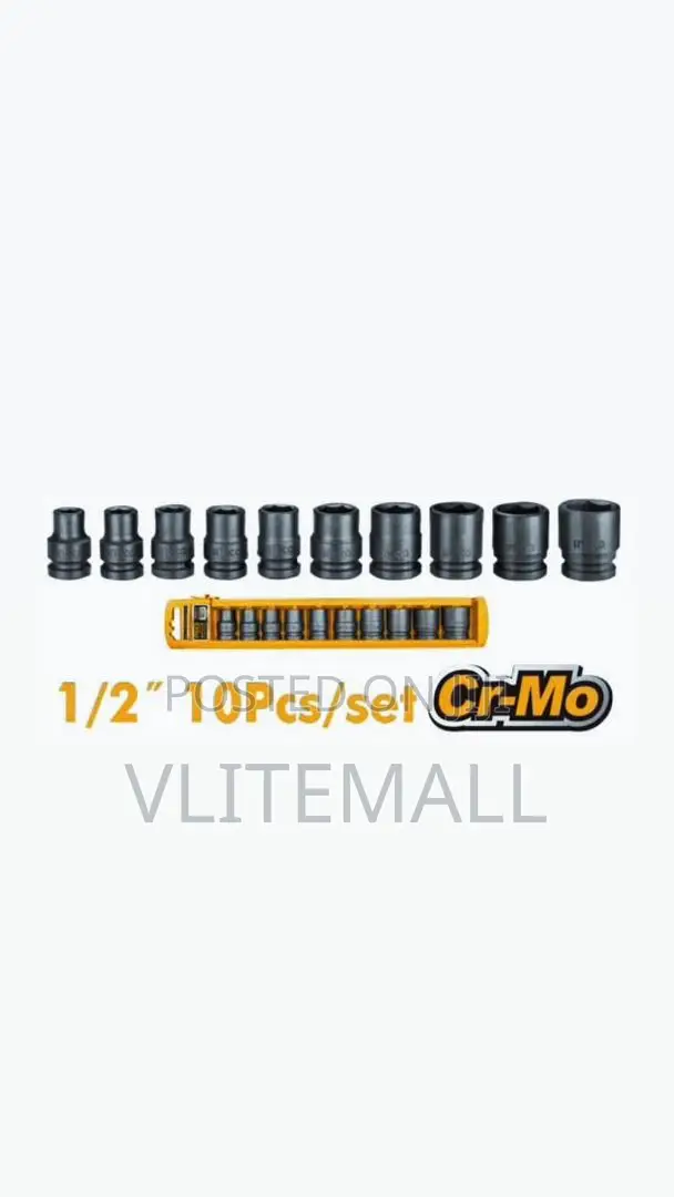 10 PCS 1/2"Dr. Impact Socket Set Hkissd12101