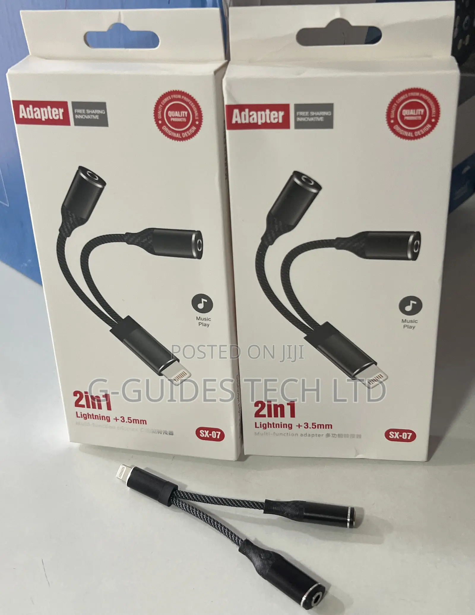 2 in 1 iPhone to 3.5mm Adapter, 2-in-1 Lightning + 3.5mm Audio Adapter