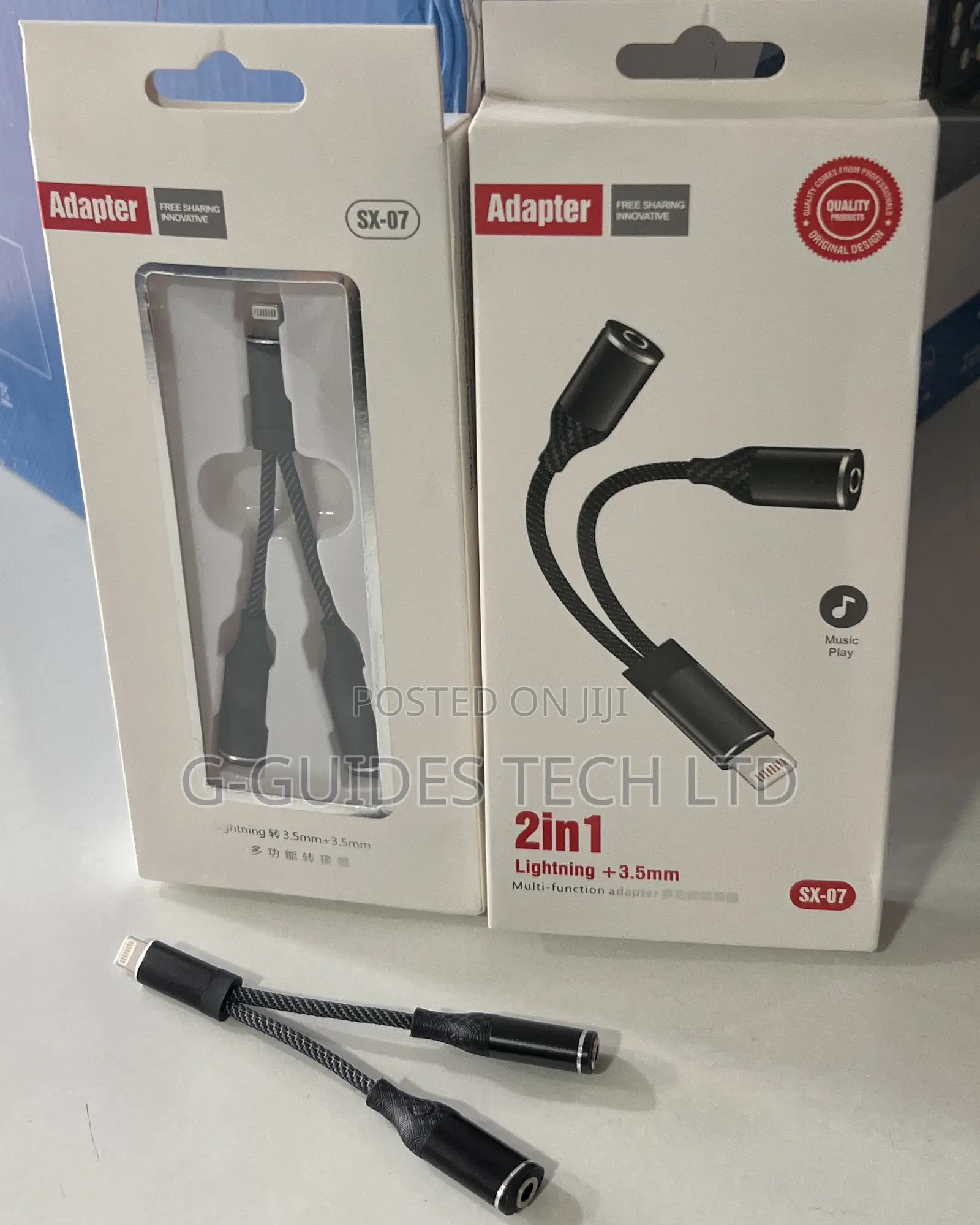 2 in 1 iPhone to 3.5mm Adapter, 2-in-1 Lightning + 3.5mm Audio Adapter