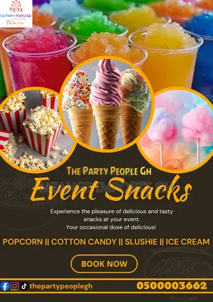 Event Snacks - Popcorn/Cotton Candy/ Ice Cream / Slushie