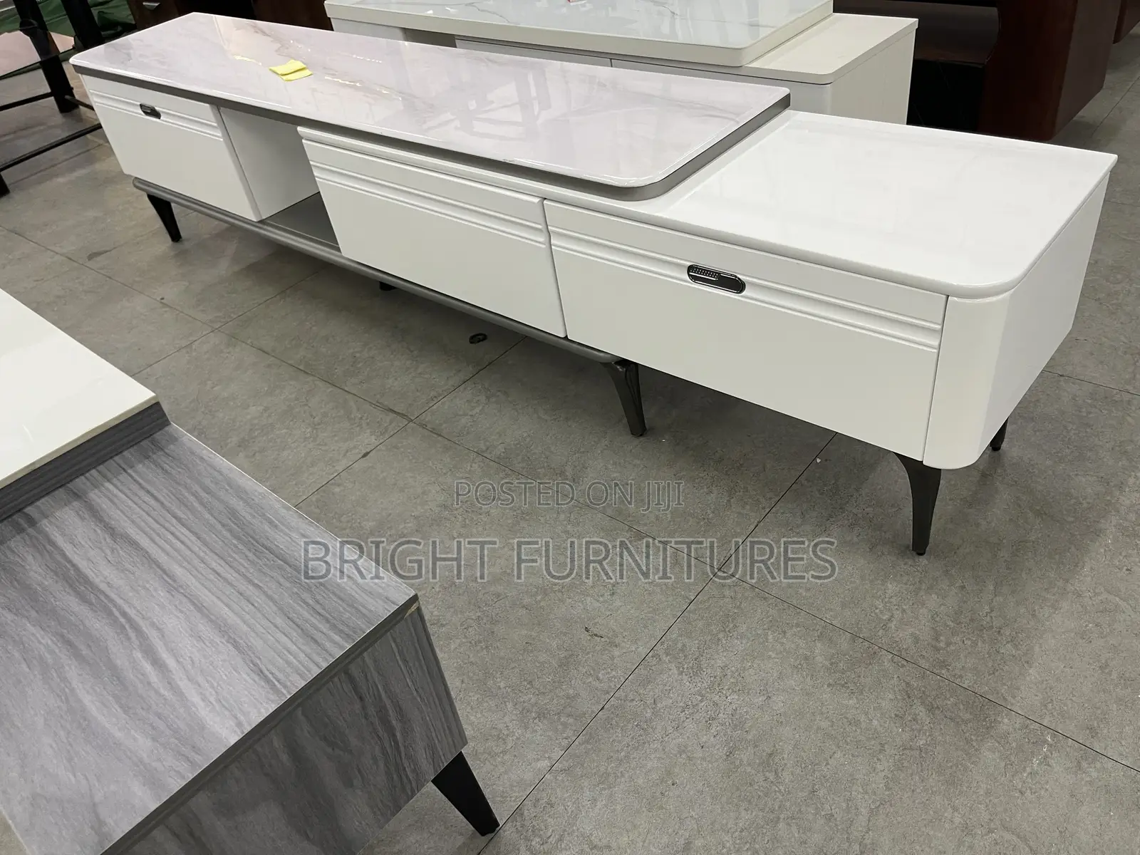Adjustable Wooden Tv Stand With Drawers