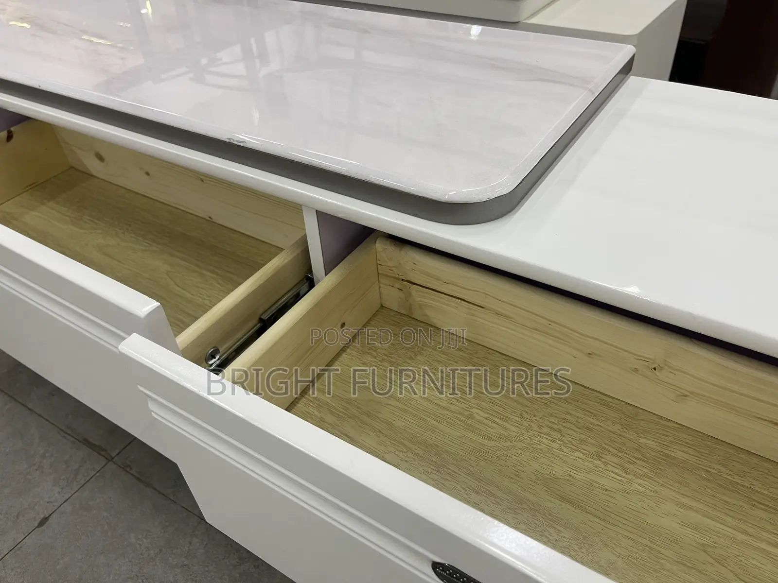 Adjustable Wooden Tv Stand With Drawers