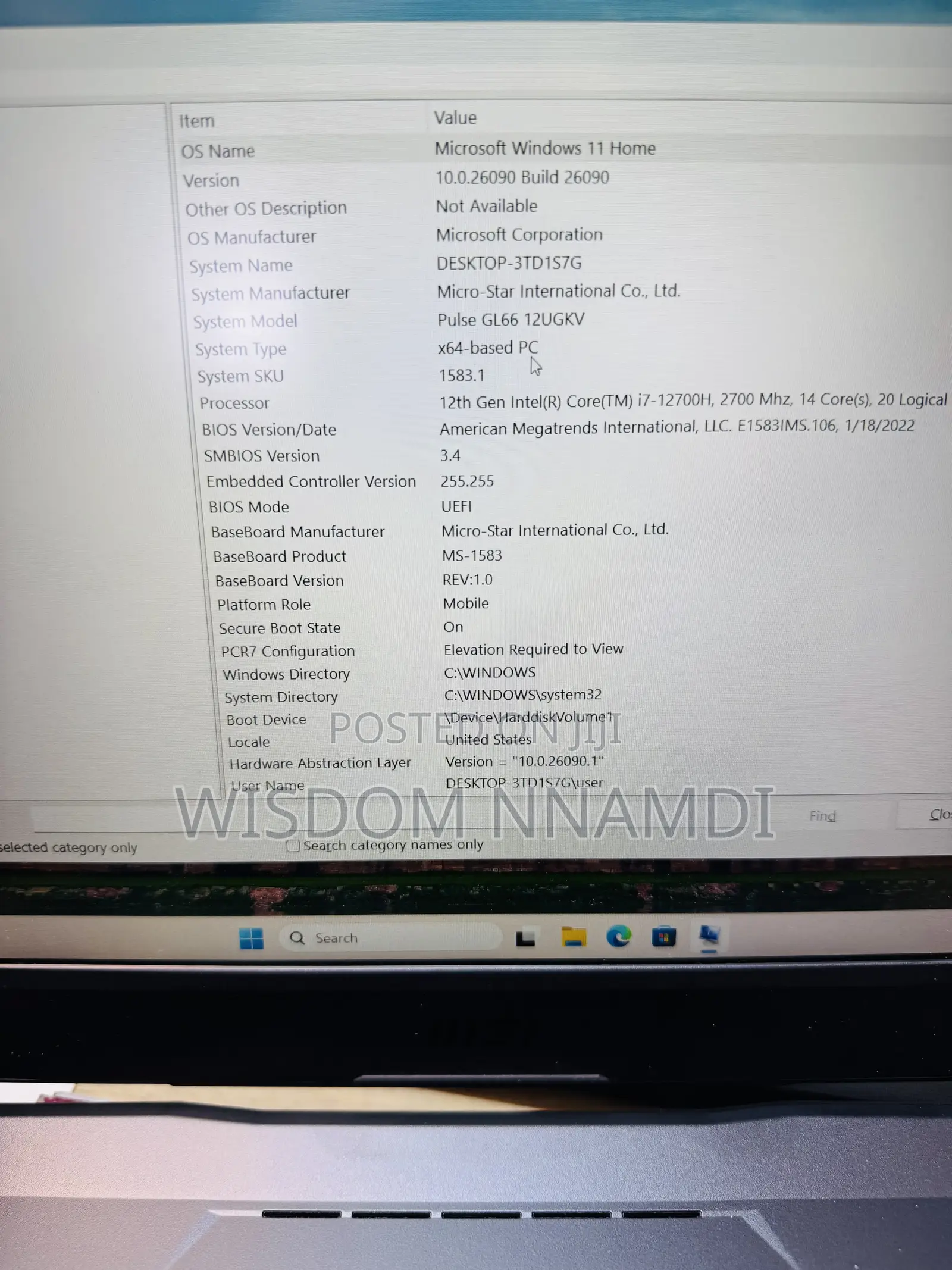 Laptop MSI Pulse GL66 16GB Intel Core i7 SSD 512GB