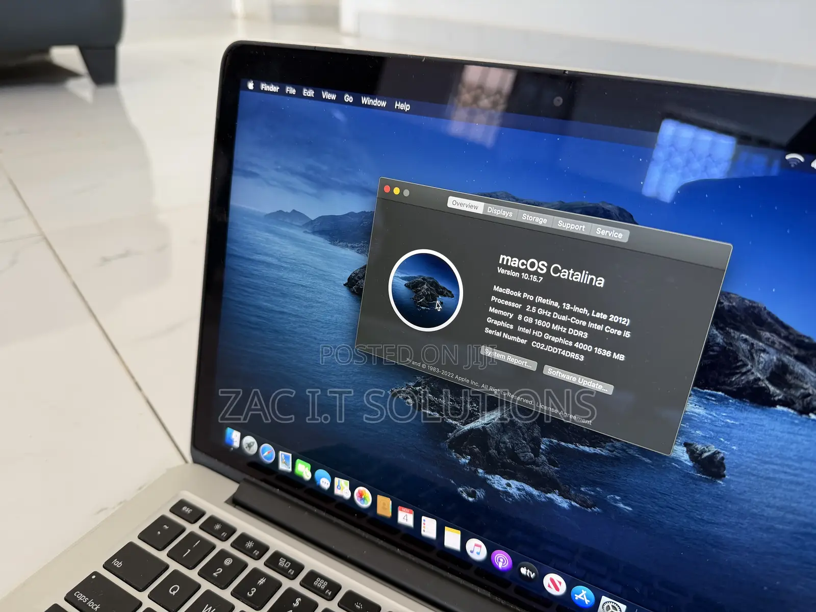 Laptop Apple MacBook Pro 2013 8GB Intel Core I5 SSD 128GB