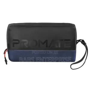 Promate Vali Lightweight Tech Essential Organizer Pouch Bag Black