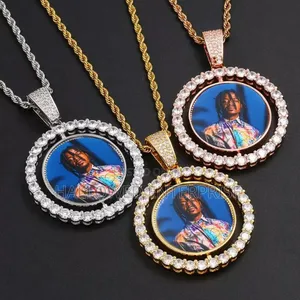 Circle Rotating Sublimation Nacklace With and Without Customization