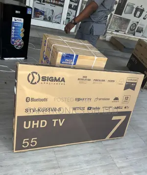 Sealed and Authentic 55 Inch Sigma Led Uhd Digital Satellite Tv