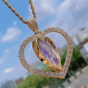 Heart Bling Double Side Rotating Necklace