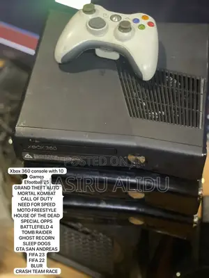 Xbox 360 Standard With 10-15 Games, Complete Set Home Use