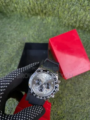 Naviforce Silver and Black Chronographic Watch