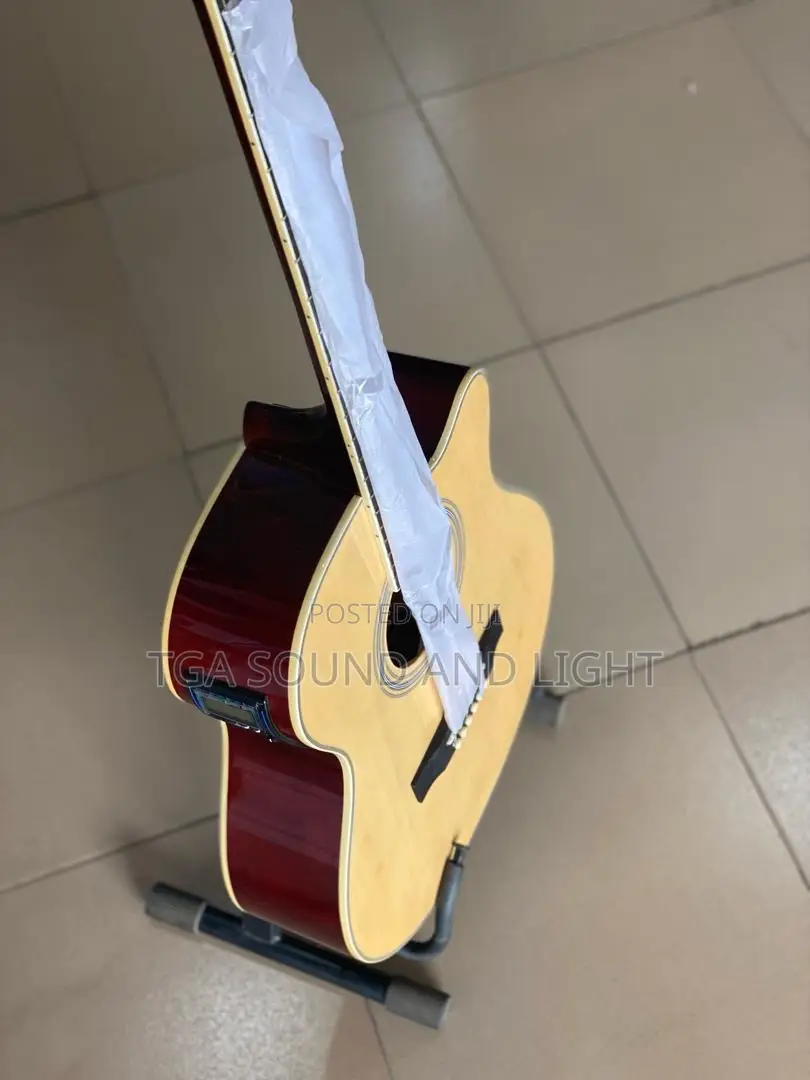Yamaha Dreadnought Cutaway Semi-Acoustic Guitar.