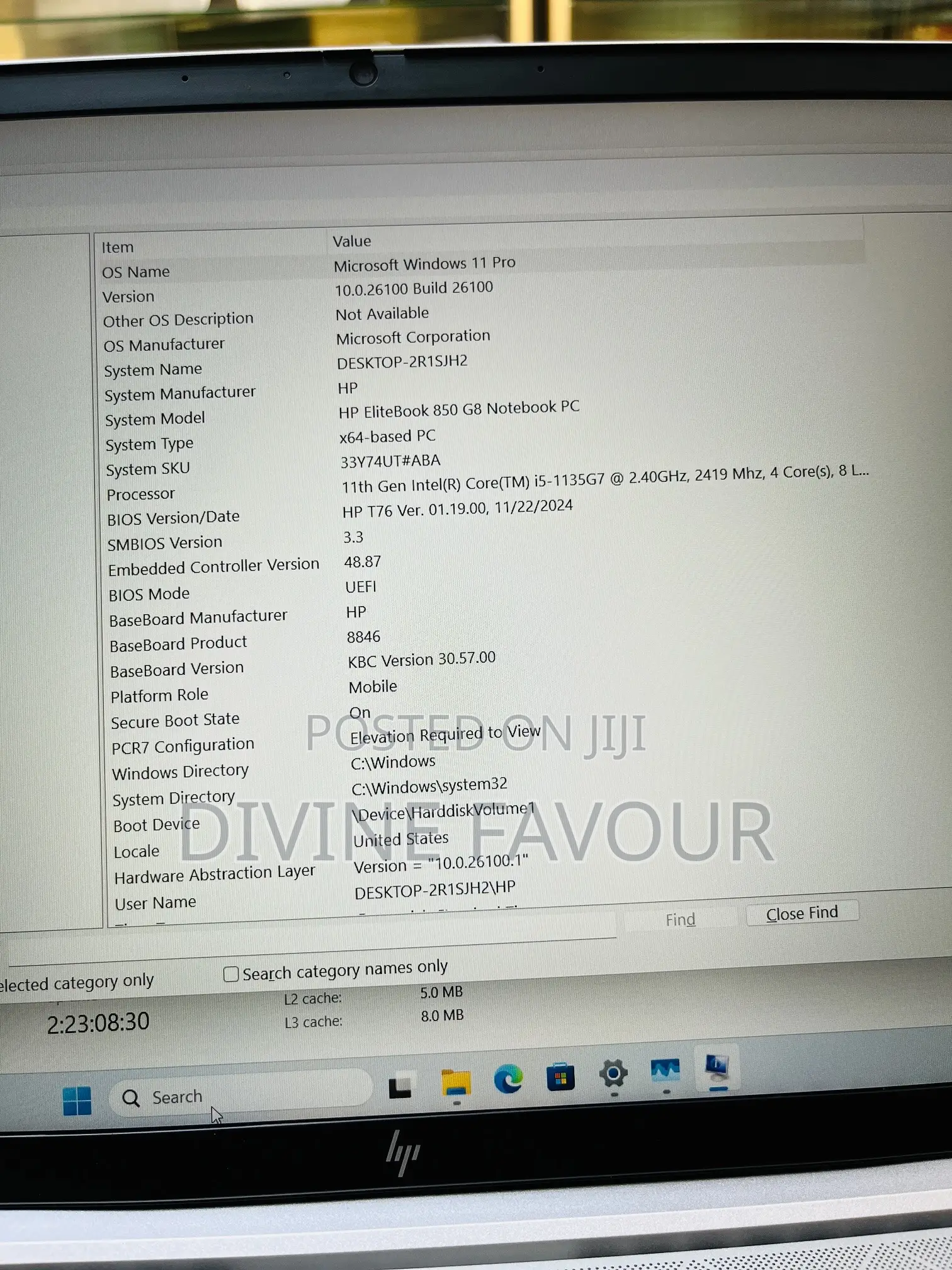 Laptop HP EliteBook 850 G8 8GB Intel Core I5 SSD 256GB