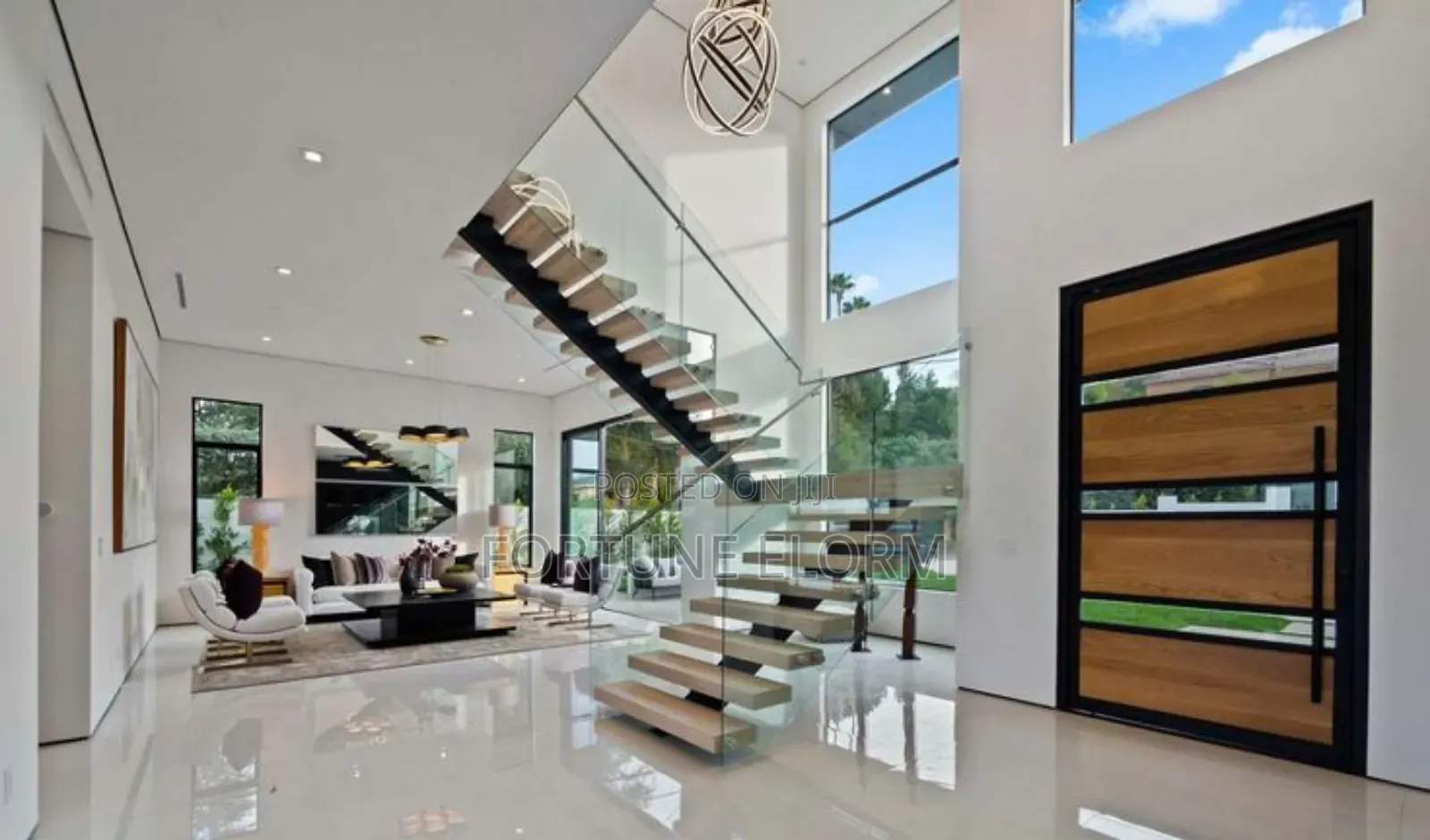 Elegant Metal and Wood Stairs