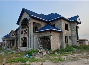 Blue-Black Colored Euro Roofing Tiles Project