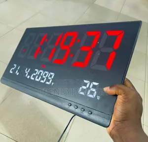 Large Digital Wall Mounted Clock Display