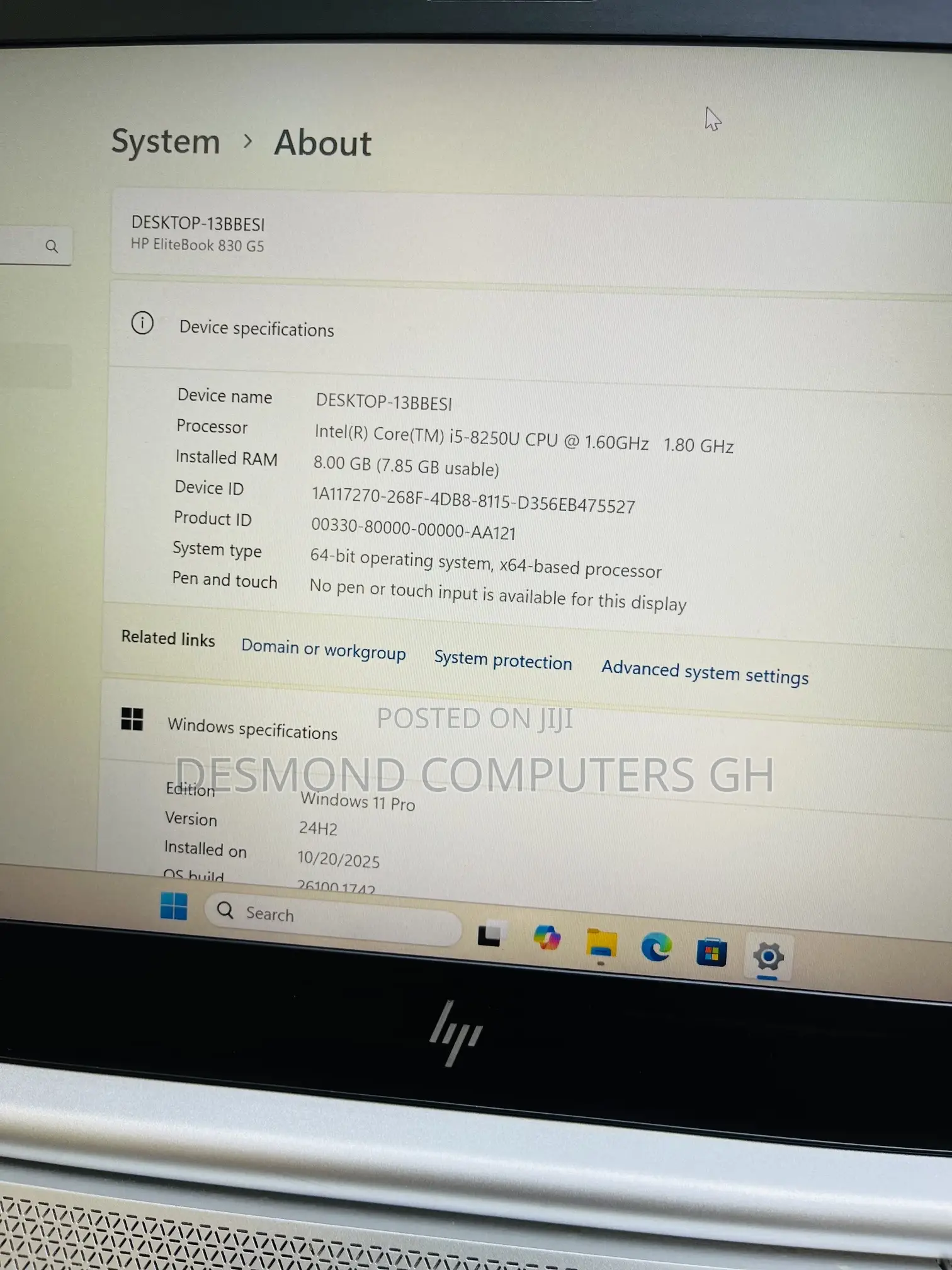 Laptop HP EliteBook 830 G6 8GB Intel Core i5 SSD 256GB