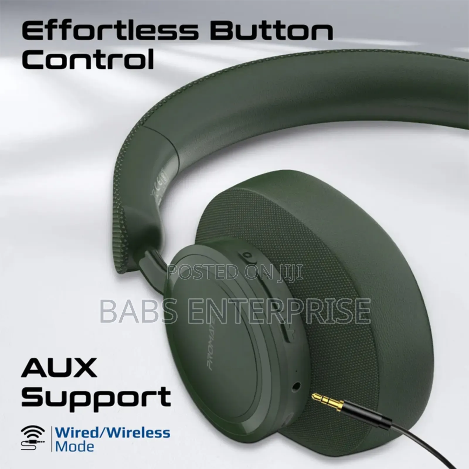 Promate Takt High Fidelity Over-ear Wireless Headphones Midnight Green