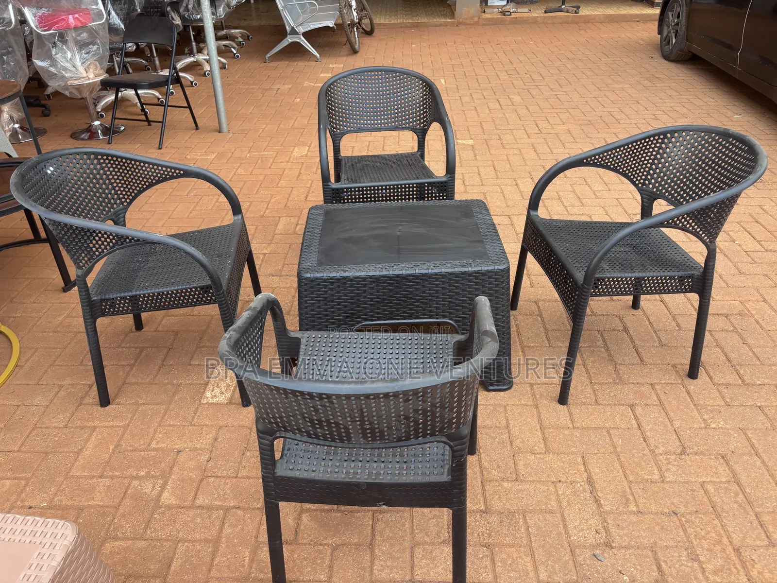 Four Set Of Garden Chairs And Table