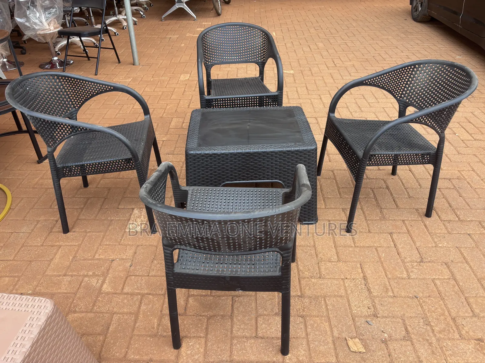 Four Set Of Garden Chairs And Table