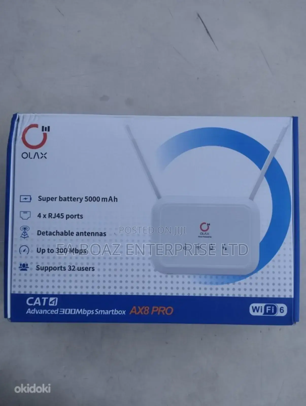 Wireless Olax Ax8 Pro 4g Cat4 Wifi 6 Universal Router in-Built Battery