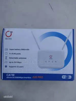 Wireless Olax Ax8 Pro 4g Cat4 Wifi 6 Universal Router in-Built Battery